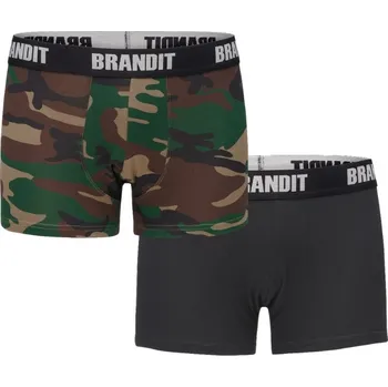 Boxerky Boxerky Brandit Boxershorts Logo woodland-black - 3XL