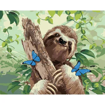 ZUTY Malování podle čísel - LENOCHOD A MOTÝLI (HOWARD ROBINSON) Rozměr: 40x50 cm, Rámování: bez rámu a bez vypnutí plátna