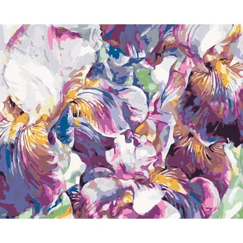 ZUTY Malování podle čísel - FIALOVÉ KOSATCE Rozměr: 40x50 cm, Rámování: bez rámu a bez vypnutí plátna