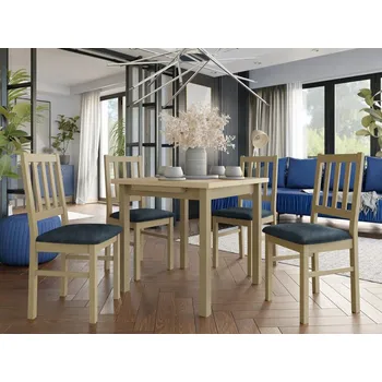 Jídelní stůl Rozkládací jídelní stůl se 4 židlemi AL08, Barva dřeva: sonoma-L, Potah: Zetta 300 MIRJAN 5903211267871