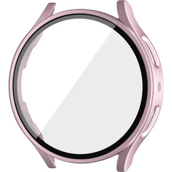 Příslušenství k chytrým hodinkám Ochranný kryt se sklem pro Samsung Galaxy Watch 5 44 mm - světle růžový