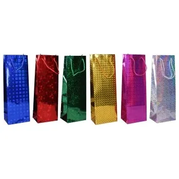 Dárková taška Wiky Dárková taška na lahev M (12x34x9cm) Barva: Zelená