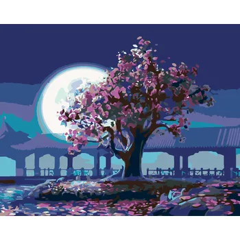 ZUTY Malování podle čísel - ÚPLNĚK Rozměr: 80x100 cm, Rámování: bez rámu a bez vypnutí plátna