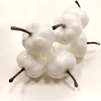 Dýně bílé 4 cm zápich - 6 ks