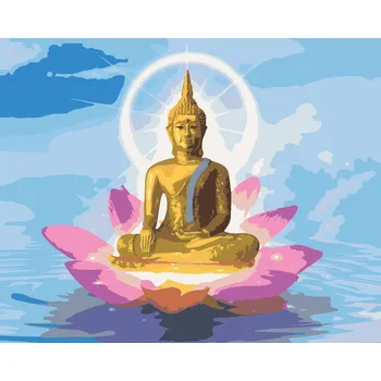 ZUTY Malování podle čísel - BUDDHA V LOTOSU Rozměr: 40x50 cm, Rámování: bez rámu a bez vypnutí plátna