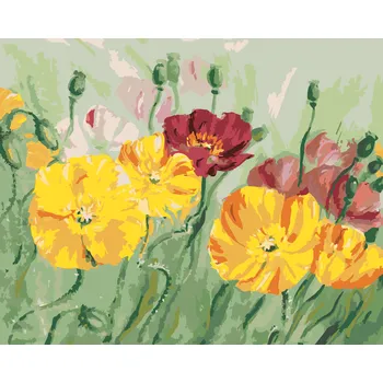 ZUTY Malování podle čísel - BAREVNÝ VLČÍ MÁK Rozměr: 40x50 cm, Rámování: bez rámu a bez vypnutí plátna