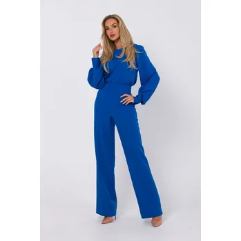 Dámský kostýmek Elegantní overal MOE M754 modrý EU velikost: XL