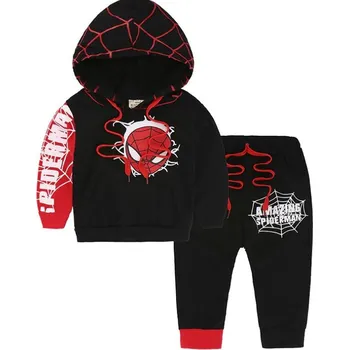 Tepláková souprava s kapucou - Spiderman Barva: Černá, Velikost: 100/2 roky