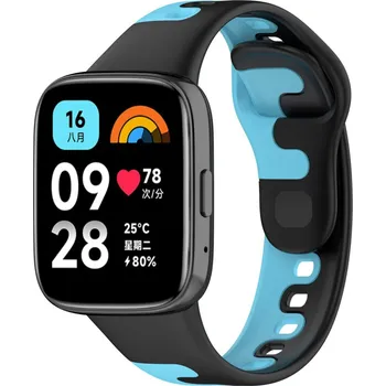 eses Silikonový řemínek pro Xiaomi Redmi Watch 3 Active - Černo modrý