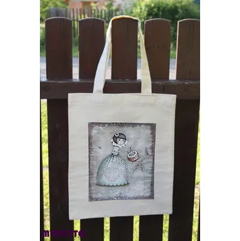 Nákupní taška Plátěná taška - holčička //6 (43 x 37 cm)