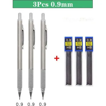 Grafitová tužka Kovová mechanická tužka - 3ks-0,9mm