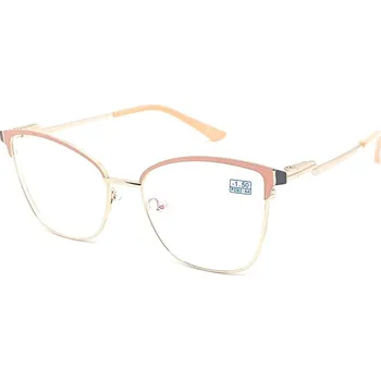 Brýle na čtení Dioptrické brýle 6861 / -3,00 beige/gold s antireflexní vrstvou Flex