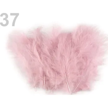 Pštrosí peří starorůžová světlá č.8