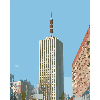 ZUTY Malování podle čísel - MRAKODRAP Rozměr: 40x50 cm, Rámování: bez rámu a bez vypnutí plátna