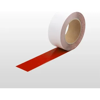 Lepicí páska Extra tenká podlahová páska WT-5420 s protiskluzovým povrchem, odnímatelná – fólie, červená, 75 mm × 10 m