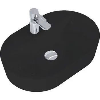 Umyvadlo Lotosan Aria umyvadlo na desku, 62x41, černé matné, LK5101