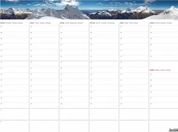 Kalendář Helma365 Týdenní plánovací mapa A2