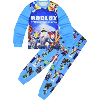 Dívčí pyžamo Dětské dlouhé pyžamo - Roblox Barva: modrá, Velikost: 160/13-14 let