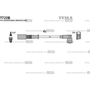 Zapalovací kabel Kabely zapalovací Tesla T722B - T722B - Fiat Punto,Panda,Pilio,Siena,Lancia Y