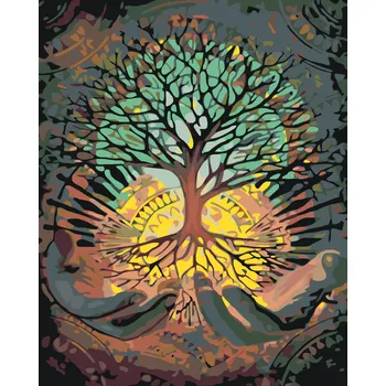 ZUTY Malování podle čísel - DAROVANÝ STROM Rozměr: 40x50 cm, Rámování: vypnuté plátno na rám