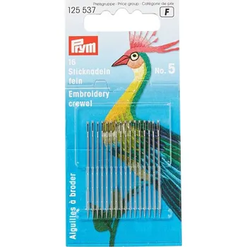 PRYM Jehly pro ruční vyšívání, č. 5, 0,80 x 41 mm