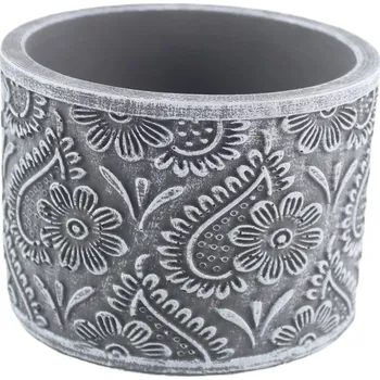 Obal na květináč Květináč dekor beton tmavý 12,5 cm