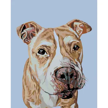 ZUTY Malování podle čísel - HNĚDÝ STAFORD Rozměr: 80x100 cm, Rámování: bez rámu a bez vypnutí plátna