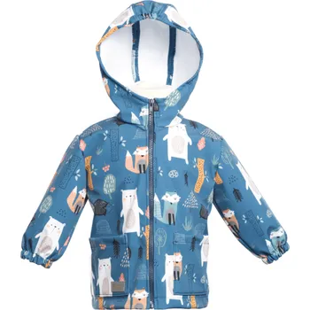 Dívčí bunda Dětská softshellová bunda s membránou Monkey Mum® - Noční zvířátka 98/104