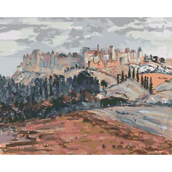 ZUTY Malování podle čísel - OPEVNĚNÝ HRAD (GEORGETTE AGUTTE) Rozměr: 40x50 cm, Rámování: bez rámu a bez vypnutí plátna