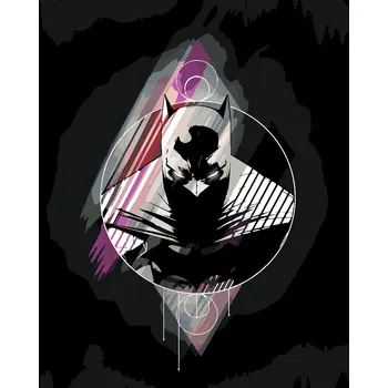 ZUTY Malování podle čísel - ABSTRAKTNÍ MALOVANÝ BATMAN Rozměr: 40x50 cm, Rámování: bez rámu a bez vypnutí plátna