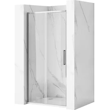 Sprchové dveře Jednokřídlé posuvné sprchové dveře REA RAPID SLIDE 140 cm pro instalaci do niky, chrom/transparent - bez vaničky