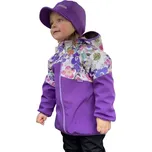 Bunda softshell Fantom BUN 0307 Fialová s kytkama 2023 Velikost: 164