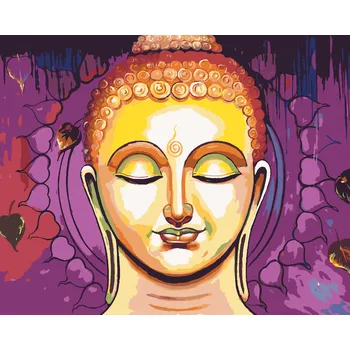 ZUTY Malování podle čísel - MEDITUJÍCÍ BUDDHA Rozměr: 40x50 cm, Rámování: bez rámu a bez vypnutí plátna