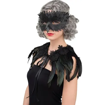 Karnevalový kostým Dámská maska na oči - Krkavec