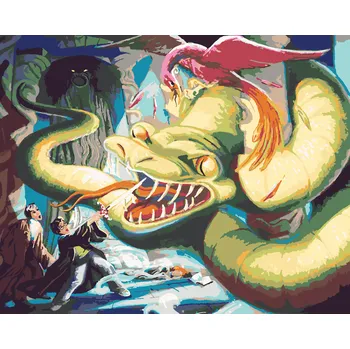 ZUTY Malování podle čísel - HARRY POTTER, BAZILIŠEK A FÉNIX Rozměr: 40x50 cm, Rámování: bez rámu a bez vypnutí plátna