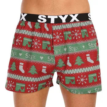 Trenýrky Pánské trenky Styx art sportovní guma Vánoce pletené (B1658) XXL Možnost vrácení zboží ZDARMA do 120 dnů!