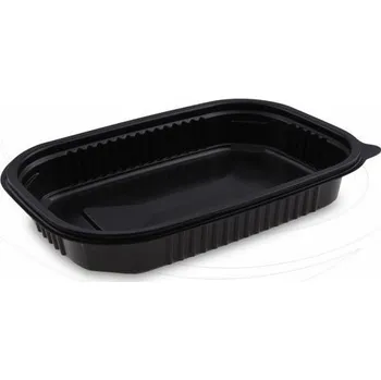 Nádobí do mikrovlnné trouby Menu mísa černá (PP) do mikrovl. trouby 750 ml, M 22 x 15 x 3,5 cm [50 ks] (78175)