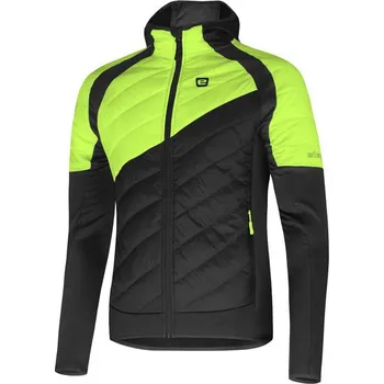 Cyklistické oblečení ETAPE pánská zimní bunda CRUX PRO 2.0, černá/žlutá fluo XL