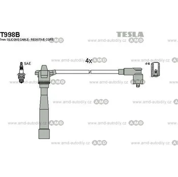 Zapalovací kabel Zapalovací kabely sada TESLA T998B - T998B