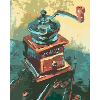 ZUTY Malování podle čísel - MLÝNEK NA KÁVU Rozměr: 40x50 cm, Rámování: bez rámu a bez vypnutí plátna
