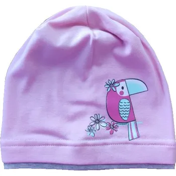 Čepice Dívčí čepice AJS 46-052 - růžová Barva: Růžová, Velikost: 44-46