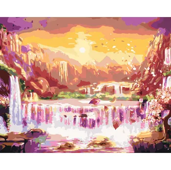 ZUTY Malování podle čísel - JAPONSKO VODOPÁDY Rozměr: 40x50 cm, Rámování: bez rámu a bez vypnutí plátna