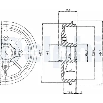 Brzdový buben Brzdový buben DELPHI BF392