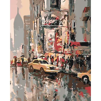 ZUTY Malování podle čísel - AMERICKÉ TAXI Rozměr: 40x50 cm, Rámování: bez rámu a bez vypnutí plátna