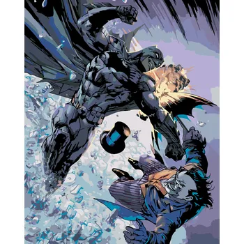 ZUTY Malování podle čísel - BATMAN VS. JOKER Rozměr: 40x50 cm, Rámování: bez rámu a bez vypnutí plátna
