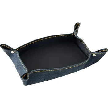 Kožená miska Velikost: Střední, Barva kůže: Černá (D48)