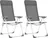 vidaXL Skládací kempingové židle hliníkové 2 ks, šedé