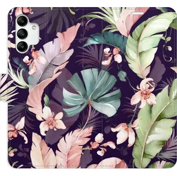 Pouzdro na mobilní telefon Flip pouzdro iSaprio - Samsung Galaxy A04s - Flower Pattern 08 - kapsičky na karty (Knížkový flip kryt, obal, pouzdro iSaprio na mobil Samsung Galaxy A04s - Flower Pattern 08 - 360° ochrana telefonu, přihrádka na karty a hotovost, funkce stojánku, pevná T
