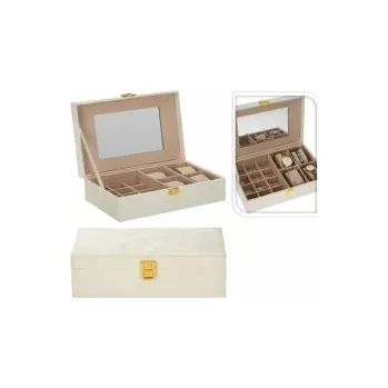 Šperkovnice Šperkovnice se zrcátkem 25x16x7cm bílá