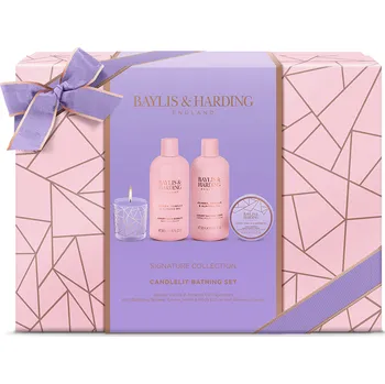 Kosmetická sada Baylis & Harding Dárková sada péče o tělo se svíčkou Jojoba & Vanilka 4 ks